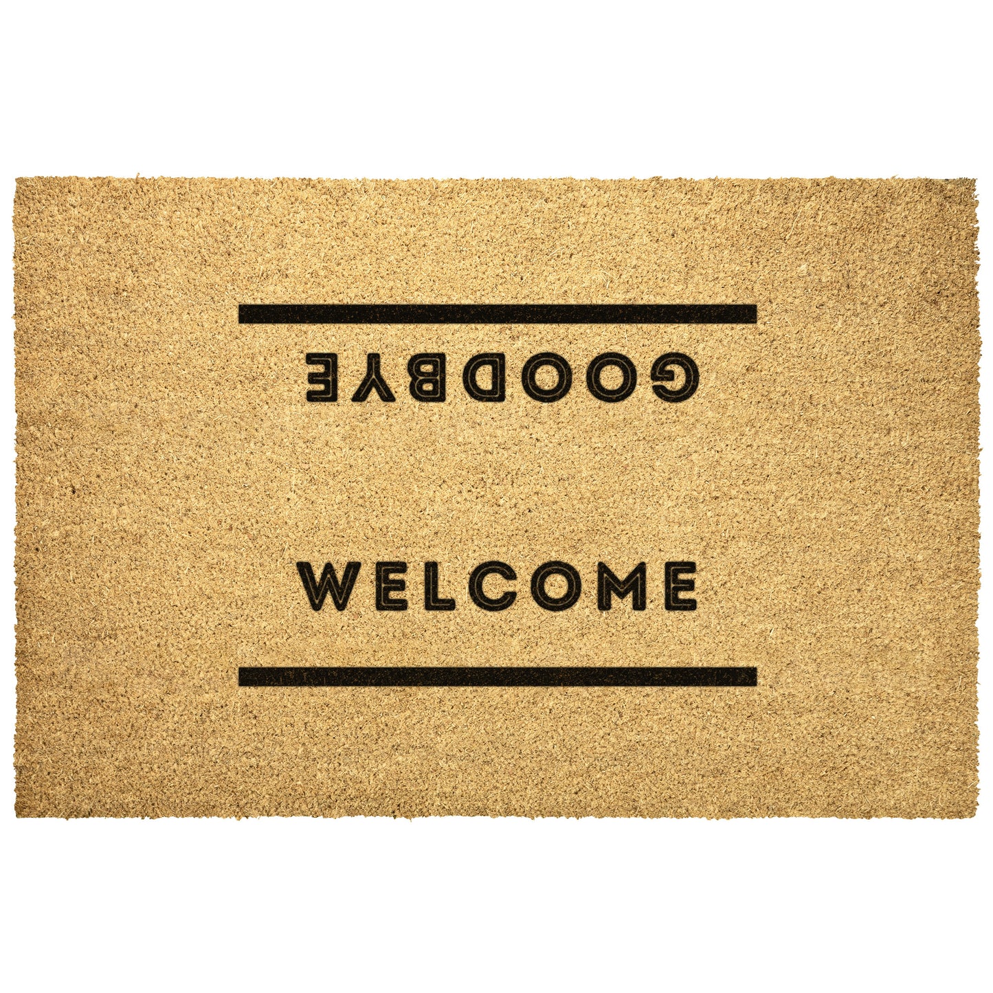 "Welcome / Goodbye" Fiber Doormat